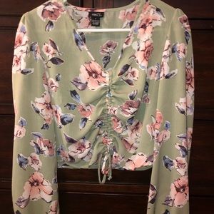 floral long sleeve blouse